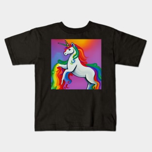 Rainbow-Haired Unicorn Kids T-Shirt